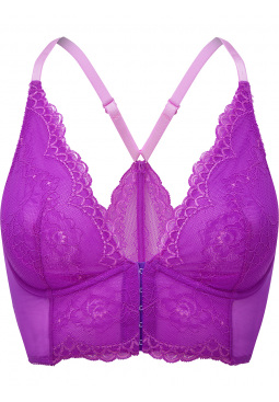 Superboost Lace Deep V Bralet - Orchid