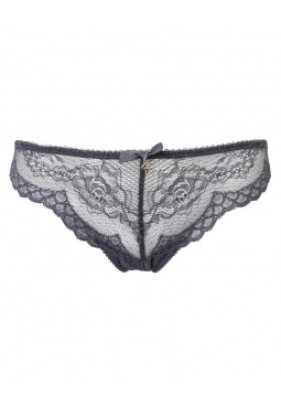 Superboost Lace Brief - Platinum. Fine mesh back and sides for added comfort. Gossard luxury lingerie, front product cut out

