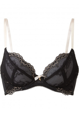 Superboost Lace Non Padded Plunge Bra - Black/Ivory Rose