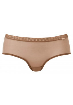 Glossies Short-Bronze. Sheer short, almost see-through lingerie. Gossard luxury lingerie, front short cut out
