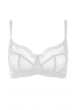 Superboost Lace Non Wired Bra - White. New shape for a comfortable non padded bra. Gossard lingerie front product cut out
