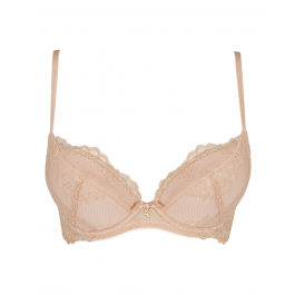 Superboost Lace Padded Plunge Bra - Nude