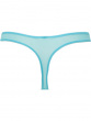 Glossies Lace Thong - Turquoise Sea. Sheer mesh thong with delicate floral lace , Gossard luxury lingerie, back thong cut out
