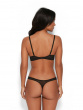 Encore Thong - Black/Nude.Thong with a contemporary lace, Gossard luxury lace lingerie, thong back model
