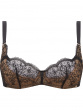 Refined and seductive, VIP Devotion uplifting balconette bra oozes Neo-Vintage glamour. Gossard lingerie, front bra cut out
