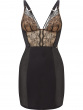 Refined and seductive, VIP Devotion plunging slip oozes Neo-Vintage glamour. Luxurious Gossard lingerie, front slip cut out