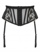 VIP Taboo Waspie Suspender with detachable straps. A curve enhancing mesh waist cincher. Gossard lingerie, front cut out
