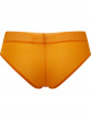Glossies Cheeky Short- Mango Sorbet. Sheer cheeky short, almost see-through lingerie. Gossard lingerie, back short cut out
