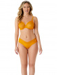 Glossies Cheeky Short- Mango Sorbet. Sheer cheeky short, almost see-through lingerie. Gossard lingerie, DD+ short front model
