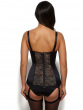 Retrolution Corset-Black. Fine and delicate lace design on both the front and back, Gossard lingerie, corset back model
