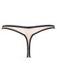 VIP Henna Thong-Black/Nude. Thong with intricate embroidery emulating a Henna tattoo, Gossard lingerie, back thong cut out
