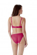 Glossies Lace Brief -Hot Pink. Sheer mesh brief with delicate floral lace , Gossard luxury lingerie, brief back model
