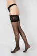 10 Denier Sensuous Lace Top Hold Ups - Black