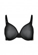 Glossies Sheer Moulded Bra - Black