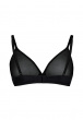 Glossies Sheer Moulded Bra - Black