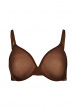 Glossies Sheer Moulded Bra - Rich Brown