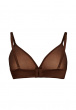 Glossies Sheer Moulded Bra - Rich Brown