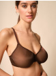 Glossies Sheer Moulded Bra - Rich Brown