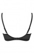 Superboost Lace Non Wired Bra - Black. New shape for a comfortable non padded bra. Gossard lingerie back product cut out
