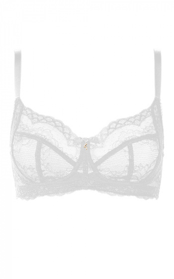 Superboost Lace Non Wired Bra - White. New shape for a comfortable non padded bra. Gossard lingerie front product cut out
