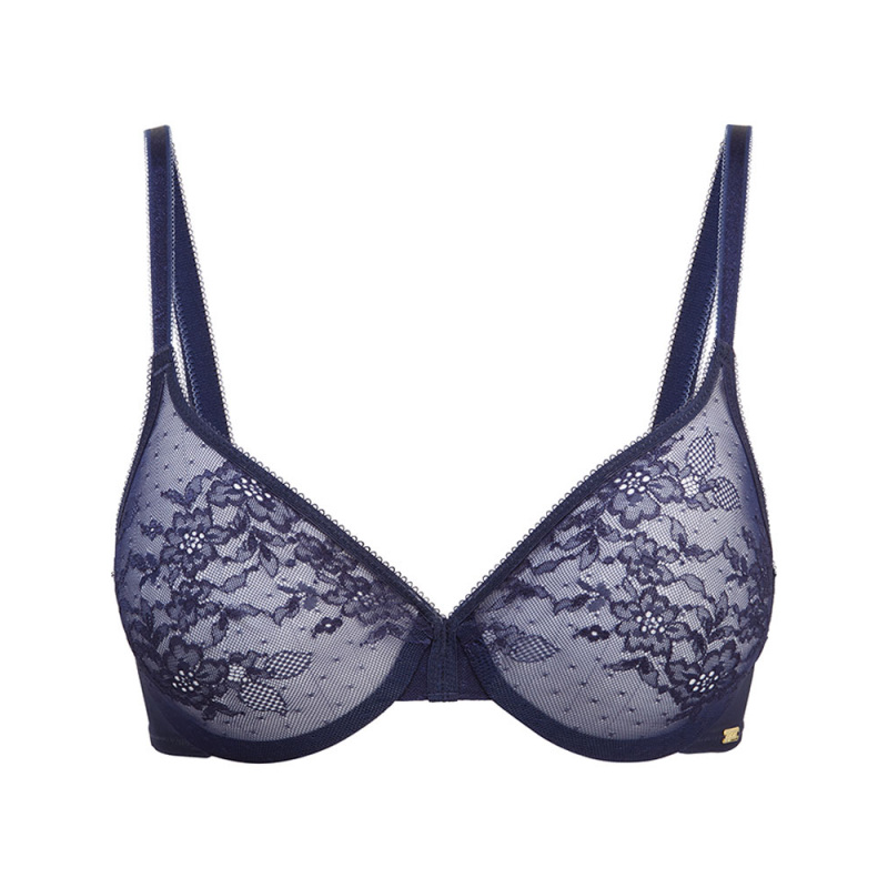 Glossies Lace Moulded Bra - Eclipse | Sheer Bras | Gossard