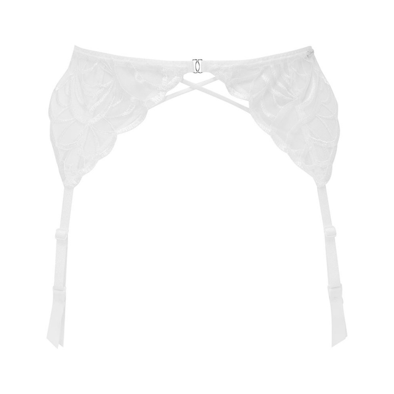Fiesta Suspender White Sparkle Lingerie Sets Gossard