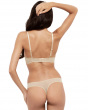Glossies Lace Sheer Moulded Bra - Nude. Moulded lace sheer bra, Gossard luxury lingerie, bra back model
