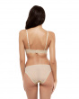 Glossies Lace Brief -Nude. Sheer mesh brief with delicate floral lace , Gossard luxury lingerie, brief back model
