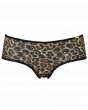 Glossies Leopard Short-Animal Print . Sheer short, almost see-through lingerie. Gossard lingerie, front short cut out
