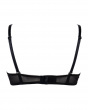 Glossies Lotus Sheer Moudled Bra -Black. Sheer bra with vintage style lace, Gossard luxury lingerie,  bra back model
