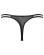 VIP Captivate Strappy Thong - Black/ Nude. Lurex Art Deco inspired embroidery thong, Gossard lingerie, back thong cut out
