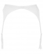 Fiesta Suspender- White Sparkle. Exclusively designed embroidery suspender, Gossard luxury lingerie, back suspender cut out
