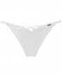 Fiesta Strappy Thong - White Sparkle. Opalescent shimmer and embroidery details thong, Gossard lingerie, front thong cut out
