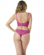 Suspense Cheeky Short- Fuchsia. Short with a see through back mesh , Gossard luxury lingerie, DD+ short back model
