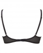 Contradiction Padded Plunge Bra- Black/Silver. Graphic lace with lurex detailing bra , Gossard lingerie , back bra cut out
