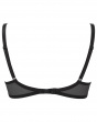 Contradiction Non Padded Balcony - Black/Silver. Graphic lace with lurex detailing bra, Gossard lingerie, back bra cut out

