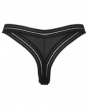 Contradiction Thong - Black/Silver. Graphic lace with lurex detailing thong , Gossard luxury lingerie, back thong cut out
