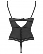 Contradiction Body - Black/Silver. Graphic lace with lurex detailing body, Gossard luxury lingerie, back body cut out
