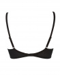 Glossies High Apex Light Padded Bra -Black. Padded & sheer neckline bra, Gossard luxury lingerie, back bra cut out
