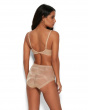 Glossies High Apex Light Padded Bra -Nude. Padded & sheer neckline bra, Gossard luxury lingerie, bra back model
