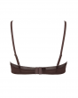 Glossies Sheer Moulded Bra - Brown. Sheer bra cup, almost see through lingerie. Gossard luxury lingerie, back bra cut out
