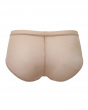 Glossies Short-Nude. Sheer short, almost see-through lingerie. Gossard luxury lingerie, back short cut out
