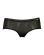 Glossies Short-Black.  Sheer short, almost see-through lingerie. Gossard luxury lingerie, front short cut out
