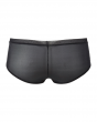 Glossies Short-Black.  Sheer short, almost see-through lingerie. Gossard luxury lingerie, back short cut out
