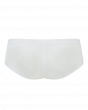Glossies Short -White. Sheer short, almost see-through lingerie. Gossard luxury lingerie, back short cut out
