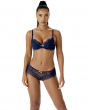 Superboost Lace Padded Plunge Bra - Midnight Blue/Gold