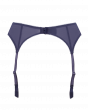 Superboost Lace Suspender Eclipse. Gossard luxury lace lingerie collection, complete lingerie set, back product cut out
