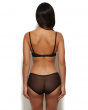 Superboost Lace Short - Black. Fine mesh back & sides for added comfort. Gossard luxury lace lingerie, brief back model
