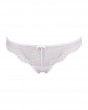 Superboost Lace Thong - White. Beautiful lace with super soft meshes. Gossard luxury lingerie, front product cut out
