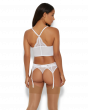 7718_WHT_3.png White non padded underwired Superboost Lace bralet. Luxury lingerie from Gossard, model back image
